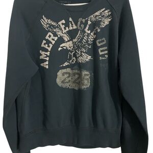 American Eagle Outfitters Dark Gray Eagle Sweatshirt